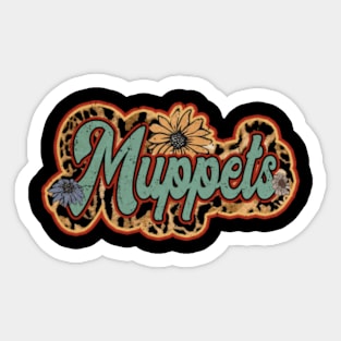 Retro Muppets Gifts Name Flowers Personalized Styles Sticker